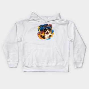 Angry ukrainian cat Kids Hoodie